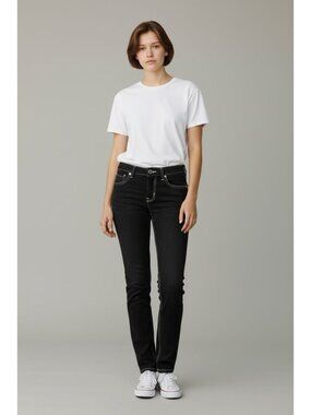 True Religion Black Jeans With Contrast Stitching
